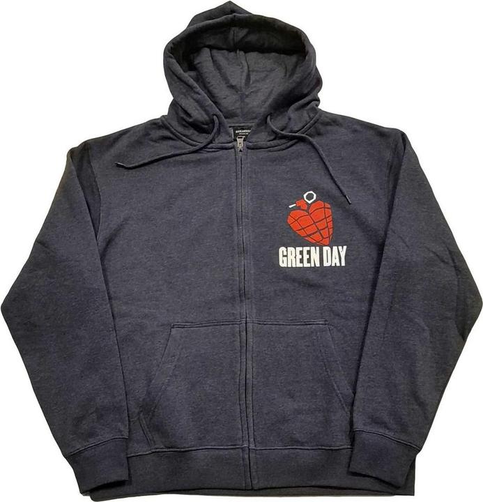 Green Day Erwachsene American Idiot Rücken Print Full Zip Hoodie