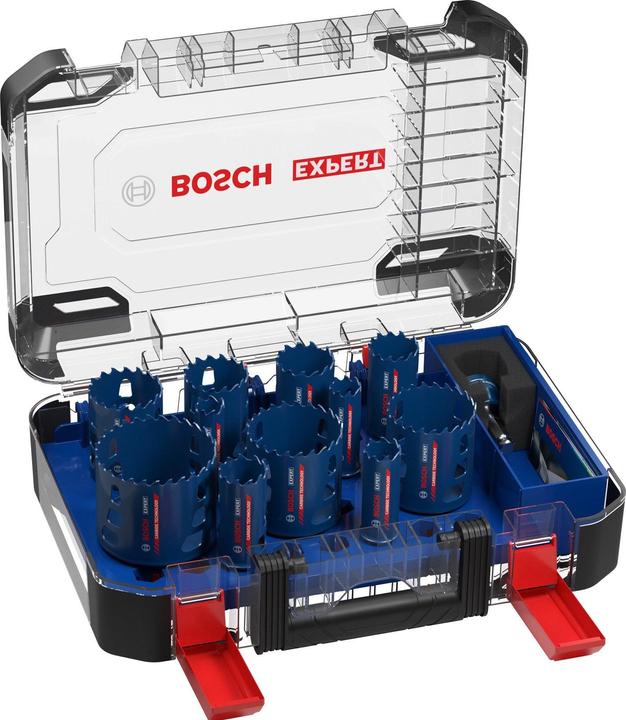Produktbild Bosch Professional Zubehör EXPERT Tough Material Lochsäge-Set, 20/22/25/32/35/40/44/51/60/64/76 mm, 14-tlg. (20, 22, 25, 32, 35, 40, 44, 51, 60, 64, 76 mm)