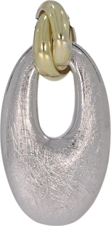 Xen Anhänger oval eismattiert bicolor (One Size, 925 Silber)