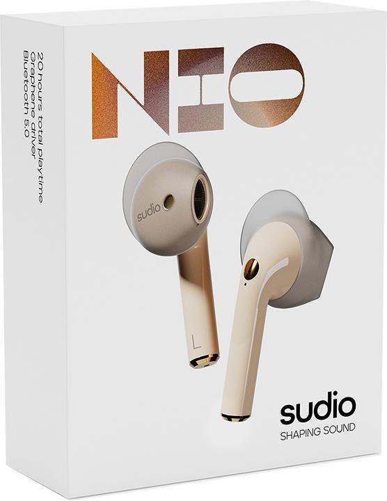Produktbild Sudio Nio Headset Stereo (TWS) In-ear Calls/Music Bluetooth Sand (20 h, Kabellos)