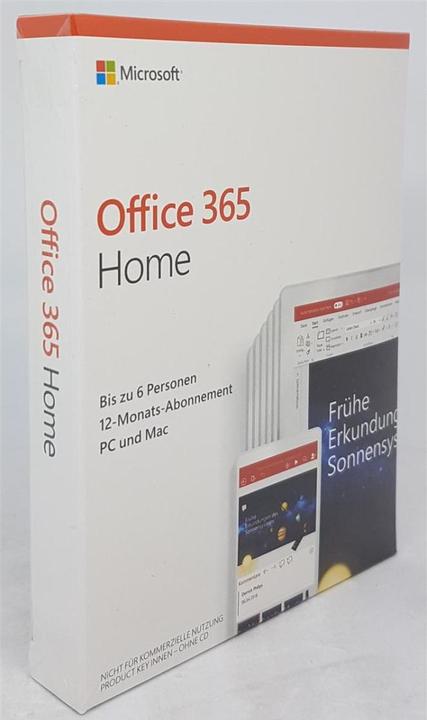 Produktbild Microsoft Office 365 Home Deutsch (1 User, 12 Monate)
