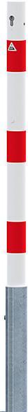 Actual product image kaiserkraft Barrier post, Ø 60 mm, white / red