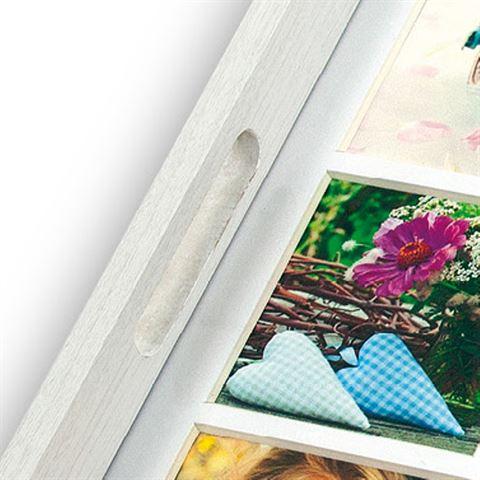Actual product image ZEP Photo Tray white 45x35 wood photo tray 9 pictures