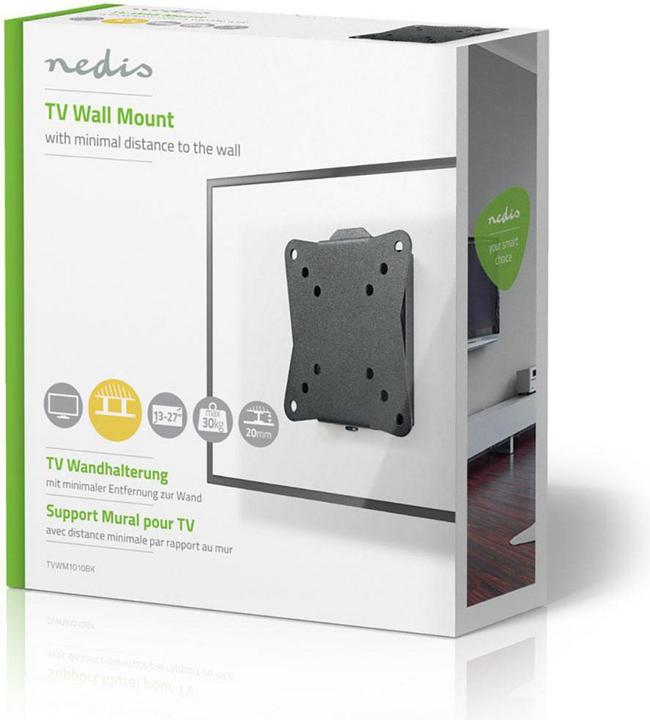 Produktbild Nedis Feste TV-Wandhalterung | 13-27 " | maximal unterstützes Bildschirmgewicht: 30 kg | Minimaler W (Wand, 27", 30 kg)