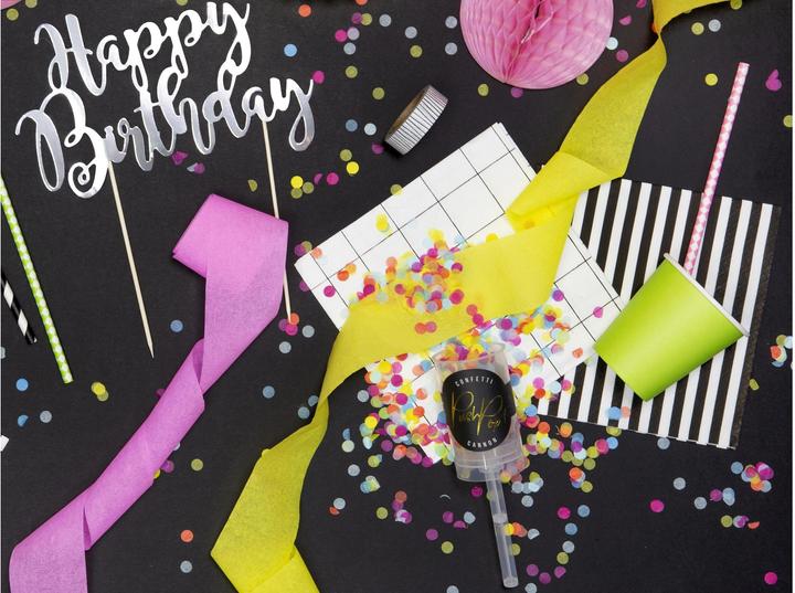Produktbild Partydeco Konfettikanone Push-Pop Ø 8 mm, 1 Stück, Mehrfarbig