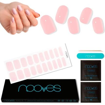 Produktbild Nooves Nails Premium Pre-Cured Gel Nail Sheets Pale Pink - Semi Cured (Nagelkleber, Rosa)