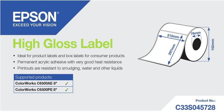 Actual product image Epson High gloss permanent acrylic adhesive