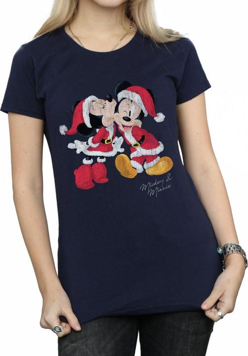 Immagine prodotto Disney Mickey And Minnie Christmas Kiss Maglietta Donna (M)
