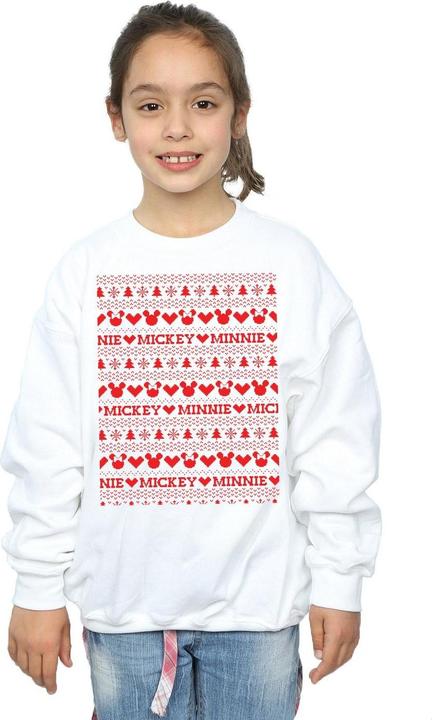 Immagine prodotto Disney Mickey And Minnie Christmas Fair Isle Felpa Ragazze (116)