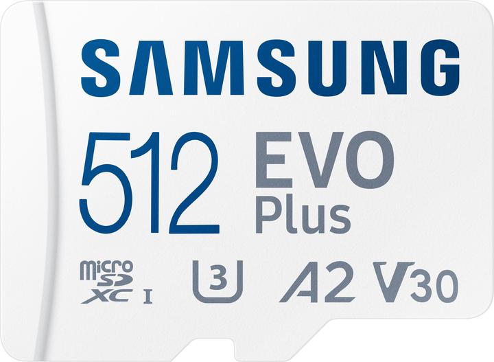 Samsung EVO Plus (512 GB, microSDXC, U3, UHS-I)