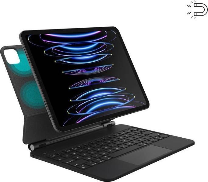 JCPAL FolioKeys Pro Custodia con tastiera sottile e trackpad per iPad Pro 12,9 pollici (4-6 (Ing. Int.)