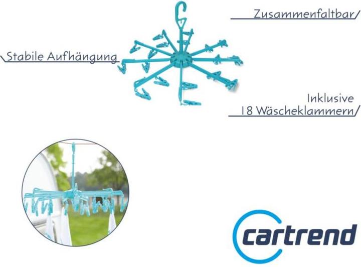 Actual product image Cartrend Drying carousel with 20 clothes pegs