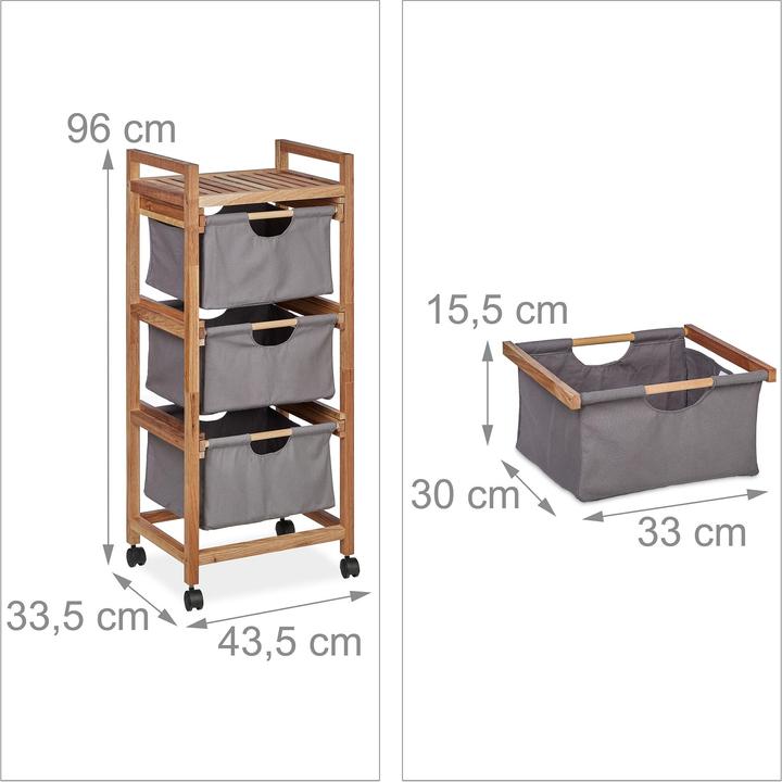 Actual product image Relaxdays Bathroom shelf (43.5 x 33.5 x 96 cm)