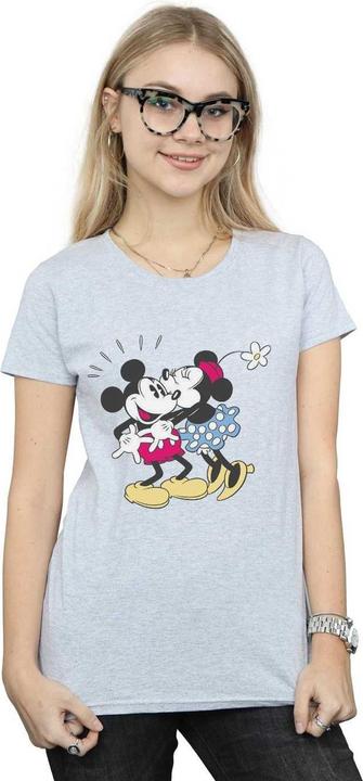 Actual product image Disney Womens/Ladies Mickey And Minnie Mouse Kiss Cotton T-Shirt (M)