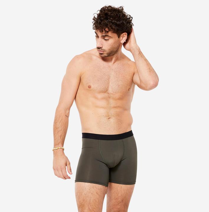 Image du produit Decathlon Fonctionnel boxer homme respirant pack de 3 - marine/bleu/kaki (XL, Lot de 3)