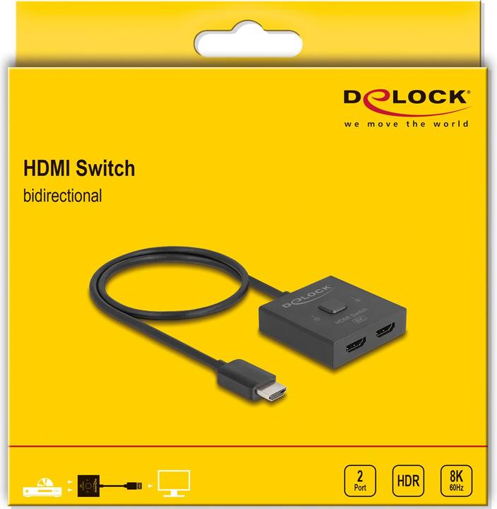 Produktbild Delock HDMI Switch 2 auf 1 bidirektional 8K