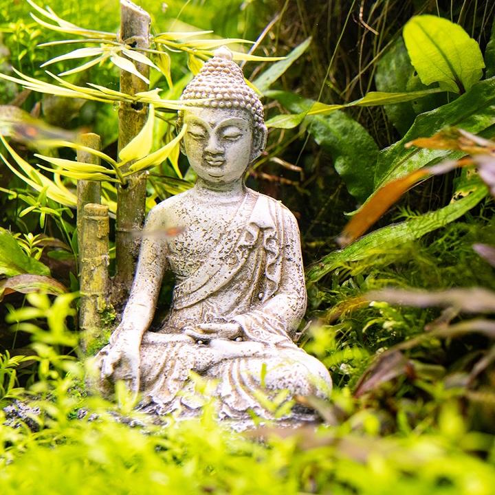Actual product image Nobby Aqua Ornaments ZEN STATUE with BAMBOO (Embellishment, other items)
