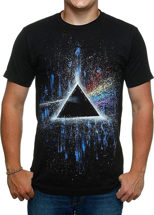 Actual product image Music Brand Unisex Adult Dark Side Of The Moon Paint Splatter T-Shirt (M)