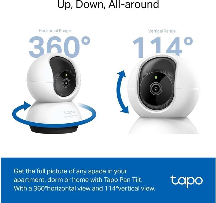 Actual product image TP-Link Tapo C220 4MP 360° WLAN camera MicroSD (2560 x 1440 Pixels)