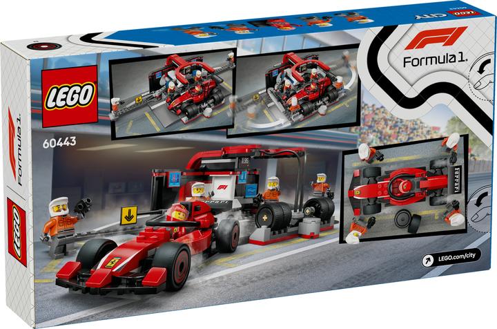 Produktbild LEGO F1 Boxenstopp mit Boxencrew und Ferrari Flitzer (60443, LEGO City)