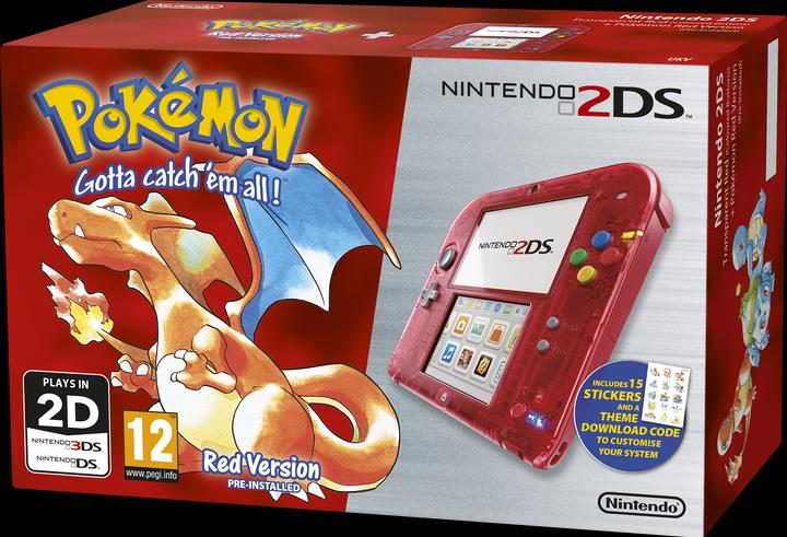 Nintendo 2DS inkl. Pokémon Rote Edition