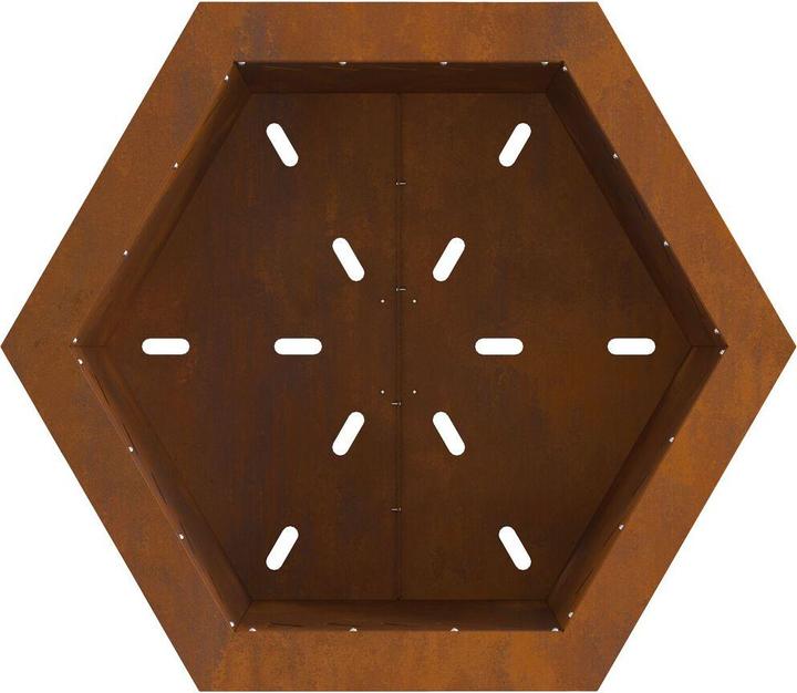 Produktbild VidaXL Raucharmer Feuerstelle Sechseckig 58x58x51 cm Wetterfestes Stahl (58 cm)