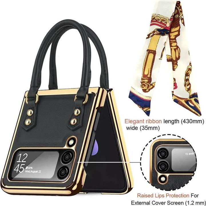 Actual product image PhoneLook Cover Fashion Designer Protective Cover in Handbag Shape Checkered (Samsung Galaxy Z Flip4)