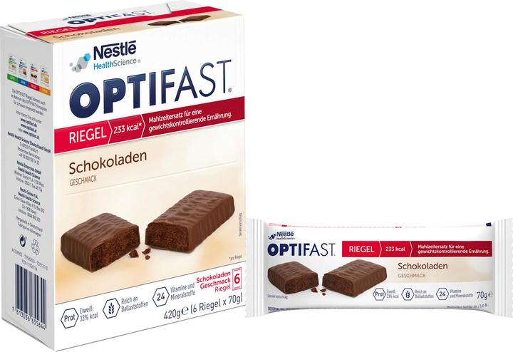 Produktbild Optifast Riegel (Schokolade, 6 Stk., 420 g)