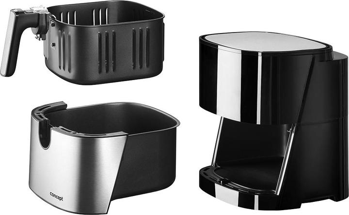 Immagine prodotto Concept FR5000 Friggitrice profonda una/una friggitrice ad aria calda, acciaio satinato