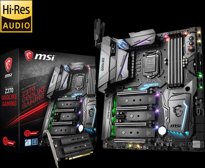 Produktbild MSI Z370 Godlike Gaming (LGA 1151, Intel Z370, E-ATX)