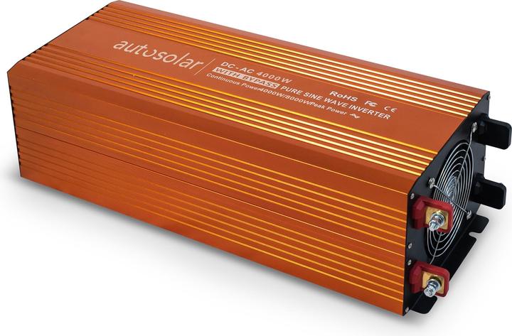 Actual product image Autosolar 3000 Watt 12V with bypass inverter - pure sine wave - 12V to 230V