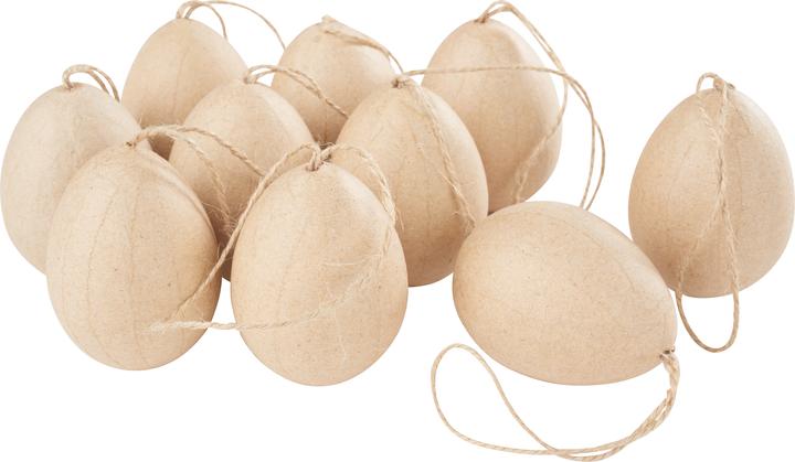 Actual product image VBS Papier-mâché eggs, approx. 4.5x6 cm, bag of 10 pieces