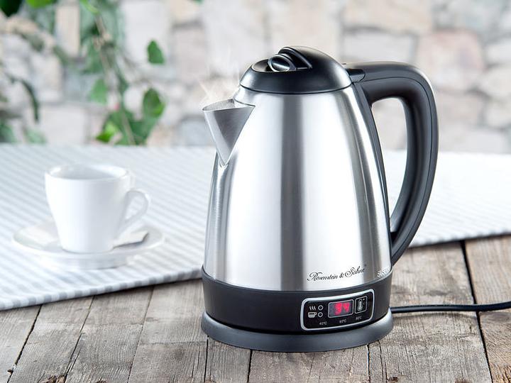 Produktbild Rosenstein & Söhne Edelstahl-Wasserkocher mit Temperatur-Wahl (1.80 l)