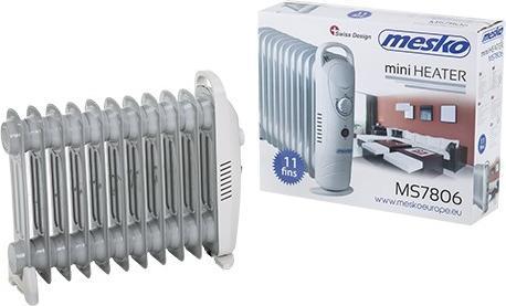 Actual product image Mesko MS7806 Electric Space Heater Indoor Oil Fan Heater (1200 W)