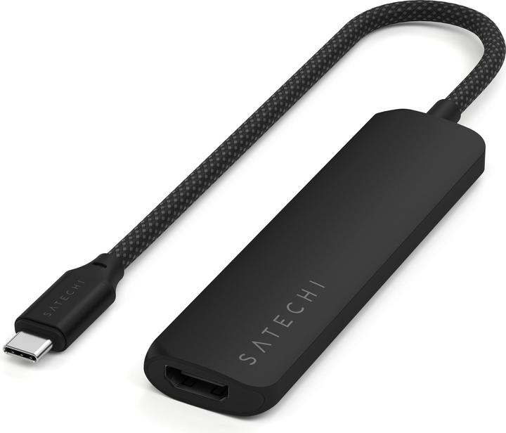 Satechi Hub multiplo Slim 4 nero (USB-C, 4 Porti)