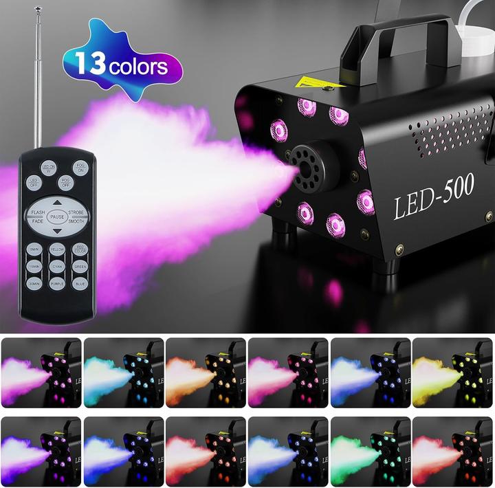 Actual product image Motorenbau Nebelmaschine mit LED & Fernbedienung