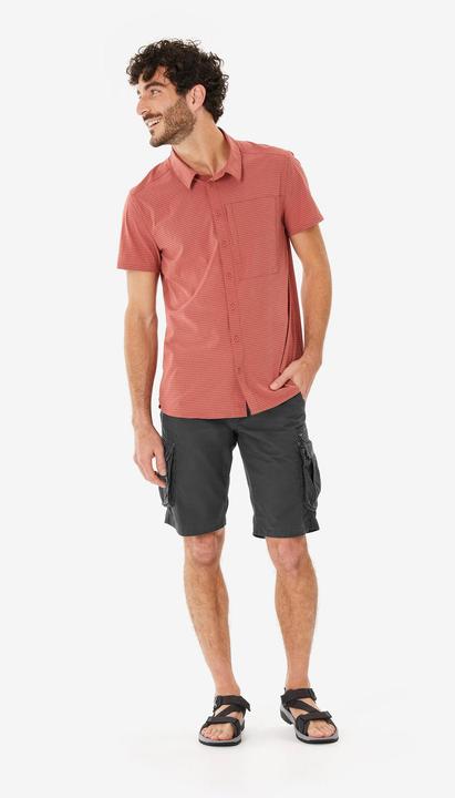 Actual product image Forclaz Trekkinghemd Herren Stretch kurzarm - Travel500 braun (L)