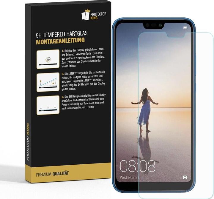 Produktbild Protectorking 6x 3D A++ echtes Tempered 9H Panzerhartglas KLAR (6 Stück, Huawei P20 Lite)