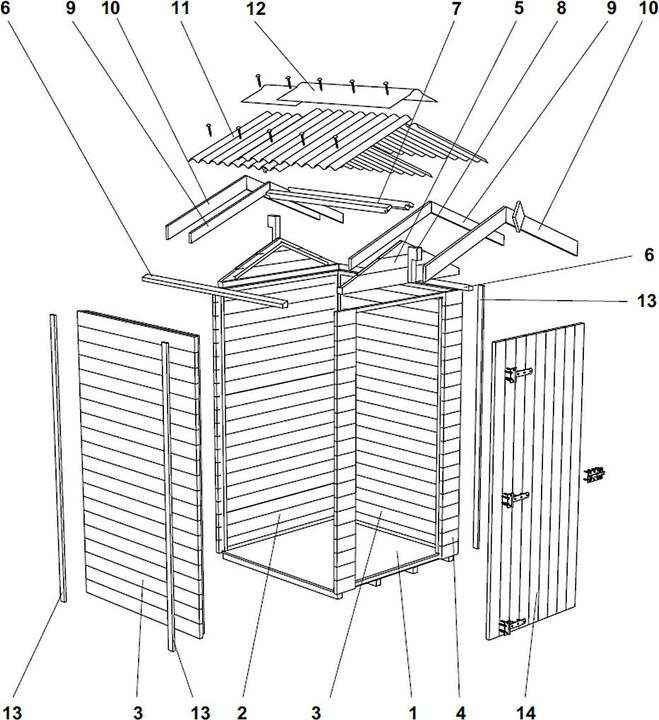 Actual product image Innovesta Gartenhaus ECO