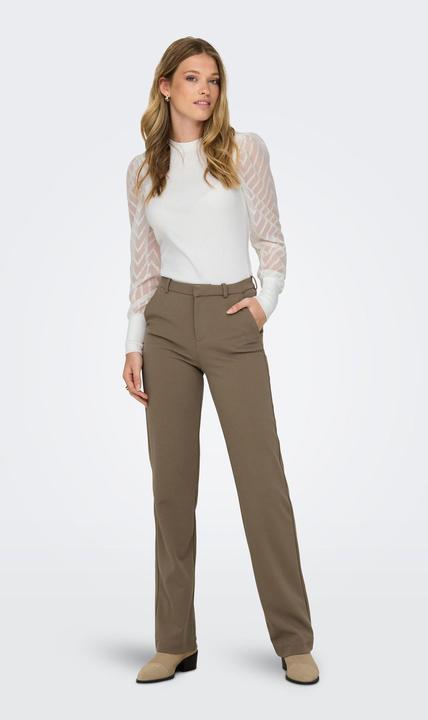 Actual product image Only Straight cut mid waist trousers Trousers (32)