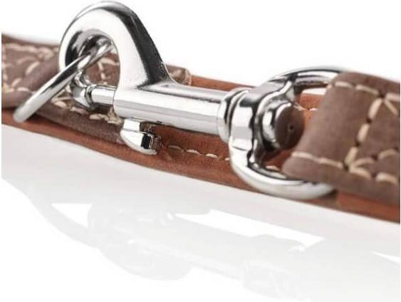 Actual product image Hunter koleather leash Porto tobacco/cognac long wide (M, Dog)