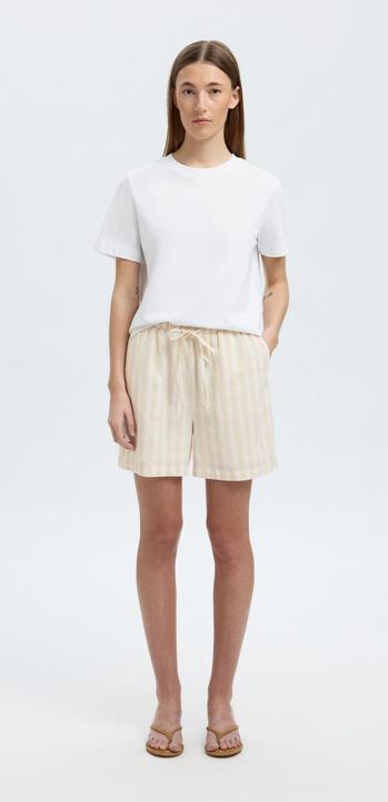 Image du produit Selected Femme Mid Waist Shorts aus Leinengemisch (38)