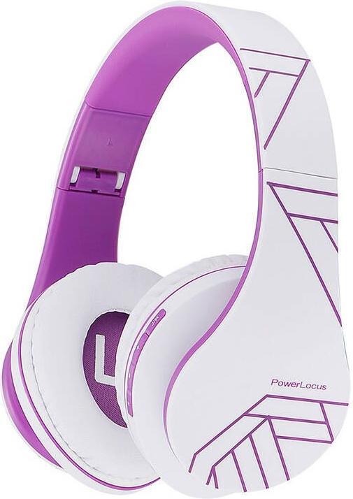 PowerLocus Wireless Headphones P2 (white-purple) (20 h, Wireless)