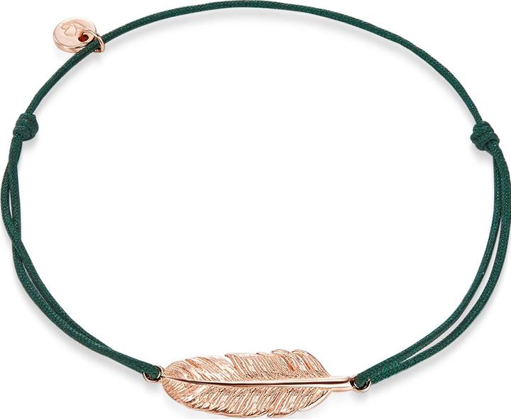 Produktbild Glanzstücke München Damen Feder Sterling Silber roségold 15,0 - 22,0 cm, flexibel einstellbar - 8186 (22 cm, Baumwolle, 925er Silber)