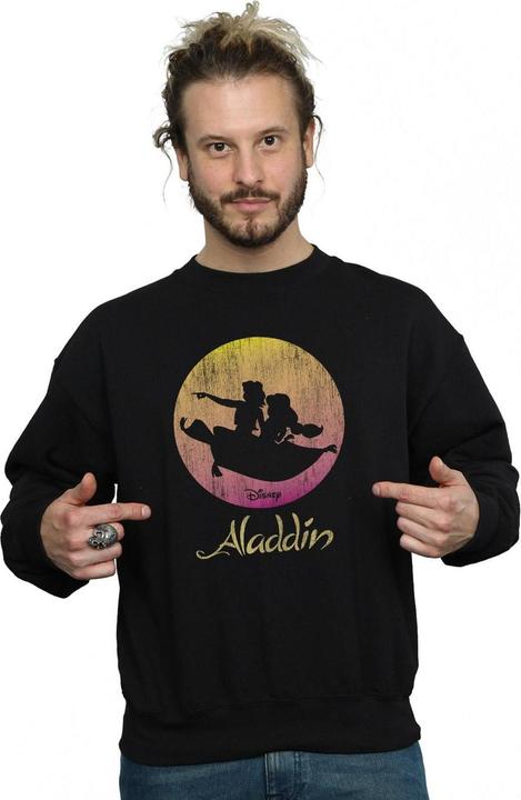 Actual product image Disney Mens Aladdin Flying Sunset Sweatshirt (S)