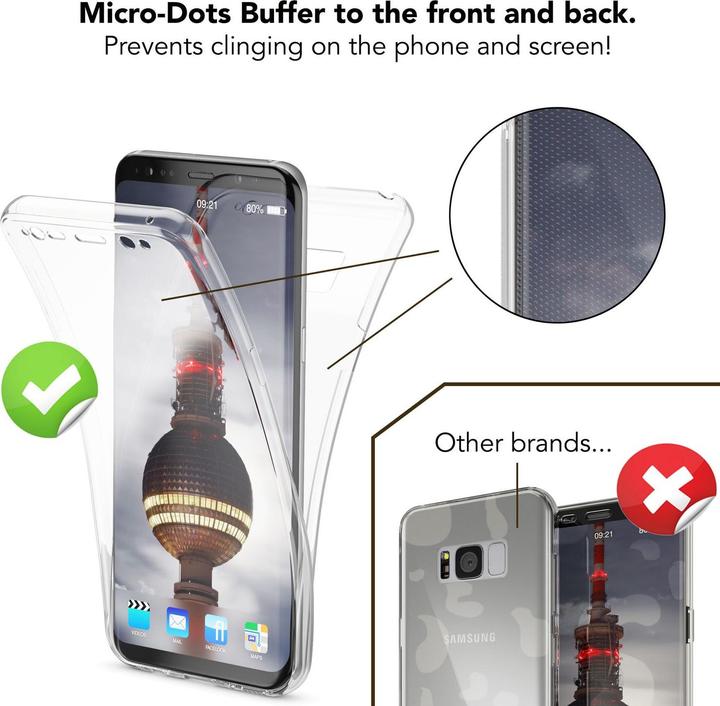 Image du produit Nalia Étui pour téléphone portable à 360 degrés (Samsung Galaxy S8+)