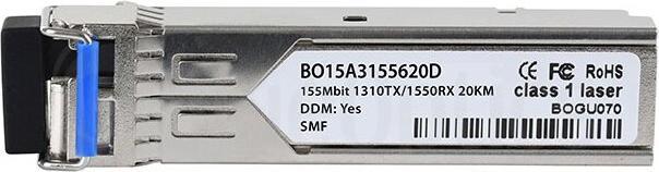 Actual product image BlueOptics Cisco GLC-FE-100BX-U Compatible SFP BO15A3155620D