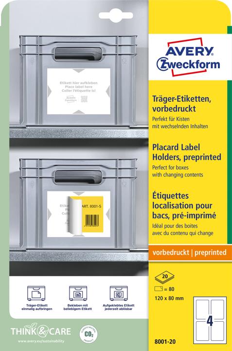 Actual product image Avery Carrier labels