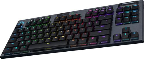Actual product image Logitech G G915 TKL - GL Tactile, Full-size (100%), Bluetooth, Mechanical, QZERTY, RGB LED, Black (Eng. Int., Cable)