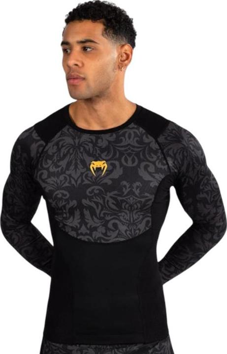 Venum Ilia Topuria Unmatched Long Sleeve Rashguard Black Gold